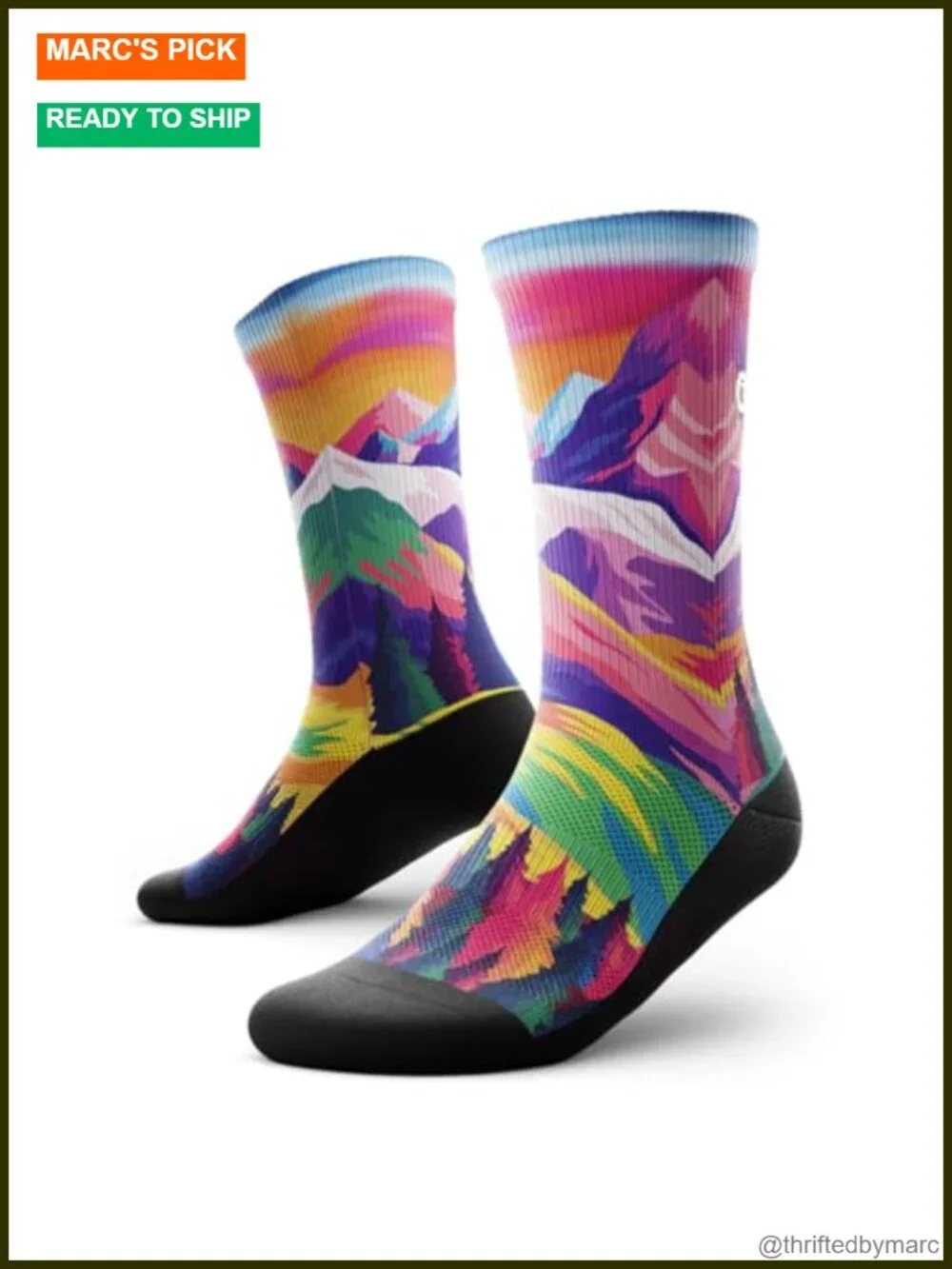Outway Novelty Crew Socks Moisture-Wicking Athletic Calf Socks Arch Support